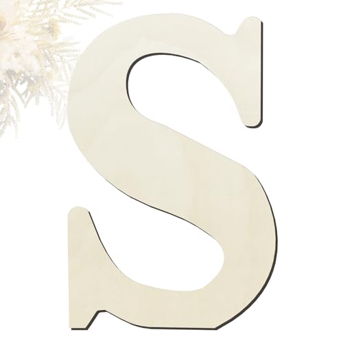 15 Inch Unfinished Wooden Letters for Crafts & Decorations - Wood-S Variation