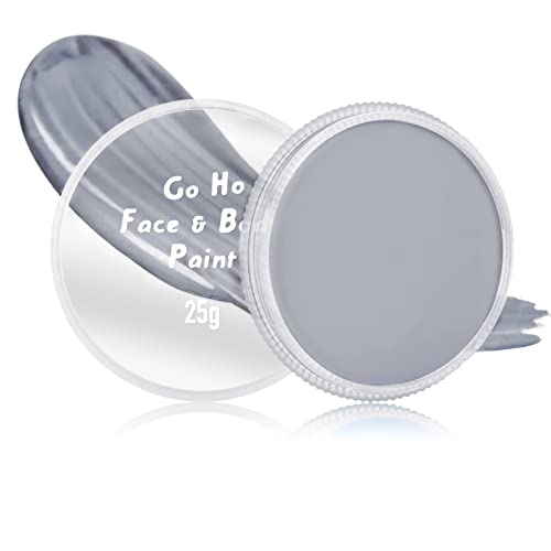 Grey Face Paint Washable for Halloween Makeup - Light Grey A, 25g, Water Based, Full Coverage
