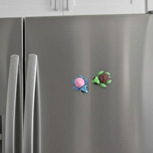Refrigerator Magnets 2 Pack Articulated Turtle Models Flexible Joint Reptile Figurines