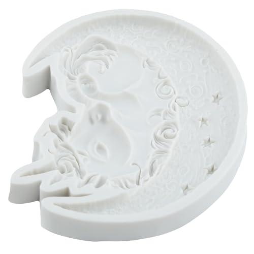Unicorns Silicone Candy & Cake Mold - Dreamy Moon Unicorn Design, Style H