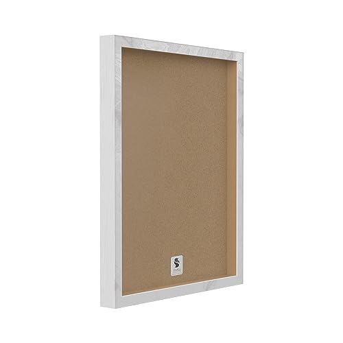 Halloween Farmhouse Scarecrow Wall Art Framed Giclée Print - 11x14 Inches Variation of Scarecrow Farmhouse Moonlight Pumpkin White 14Lx11W