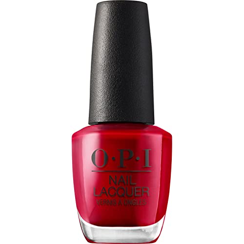 OPI Nail Lacquer - Color So Hot It Berns - Opaque Dark Red - Long Lasting, Chip Resistant