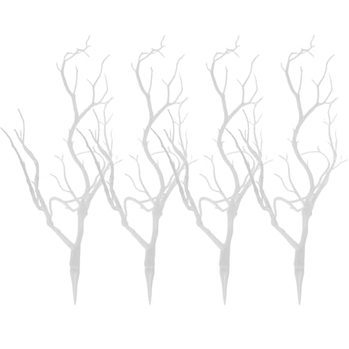 Artificial Antler Tree Branches - White, 13.76 Inch, Decorative Vase Fillers for Holiday & Event Decor