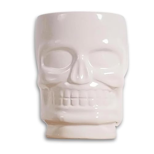 Skull Coffee Mug - 17 oz Ceramic Gothic Novelty Cup for Halloween & Dark Aesthetic