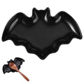 Bat Shaped Ceramic Spoon Rest - Gothic Kitchen Counter Decor, Black