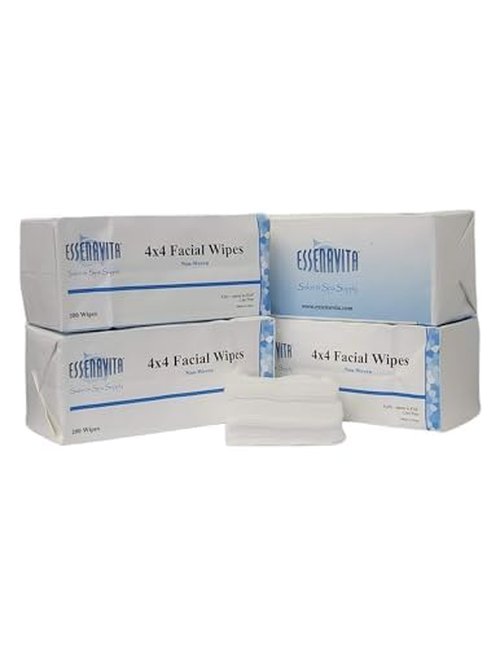 Essenavita Esthetic Wipes 800 Pack – 4x4 4-Ply Non-Woven Lint-Free Wipes, Soft Yet Strong for Salon & Spa Use