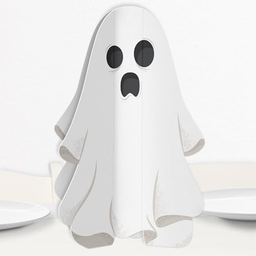 Halloween Ghost Centerpieces - 8 Count Spooky 3D Table Decorations