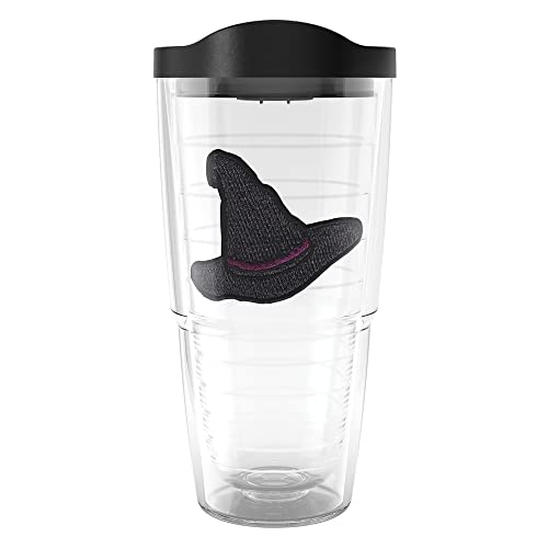 Clear Witch Hat Halloween Insulated Travel Tumbler - 24oz, Keeps Drinks Hot & Cold