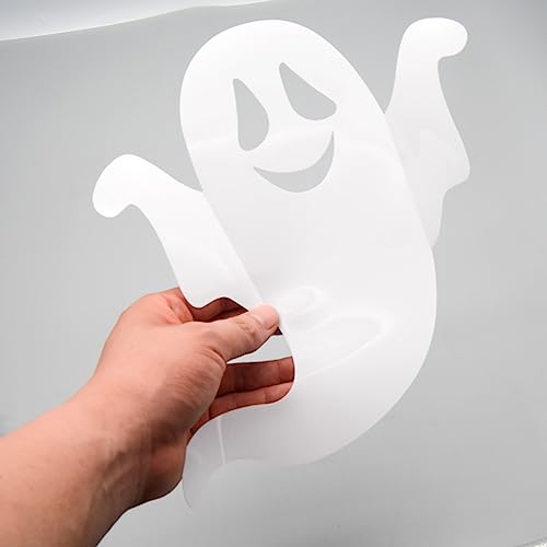 Halloween Ghost Wall Stickers Decor - 24 Pcs Repositionable Ghost Decals for Home & Party