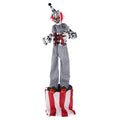 5.9-Ft. Talking Clown Animatronic on Stage Halloween Prop - Variation of 6ft Clown on Stand