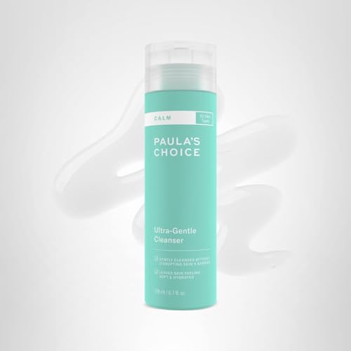 Paula's Choice CALM Ultra-Gentle Face Cleanser for Sensitive Skin, Facial Wash, Calms + Soothes Redness, Daily Face Wash for Rosacea-Prone & Eczema-Prone Skin, & Fragrance-Free, 6.7 Fl Oz