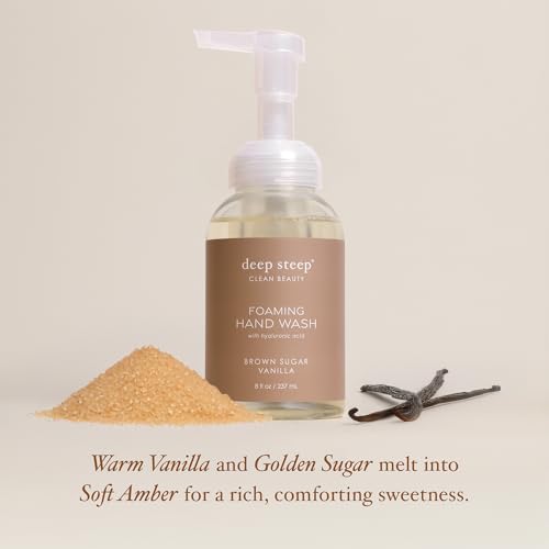 Deep Steep Foaming Hand Wash - Brown Sugar Vanilla, 8oz with Hyaluronic Acid