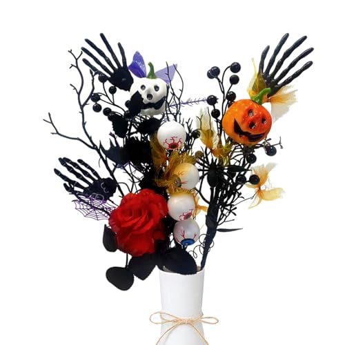 Halloween Floral Picks Set - Classical Orange Black Halloween Decorations