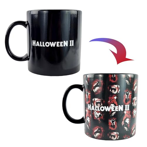 Halloween Michael Myers Mug 15 oz Heat-Transforming Coffee Tea Cup with Scene Change