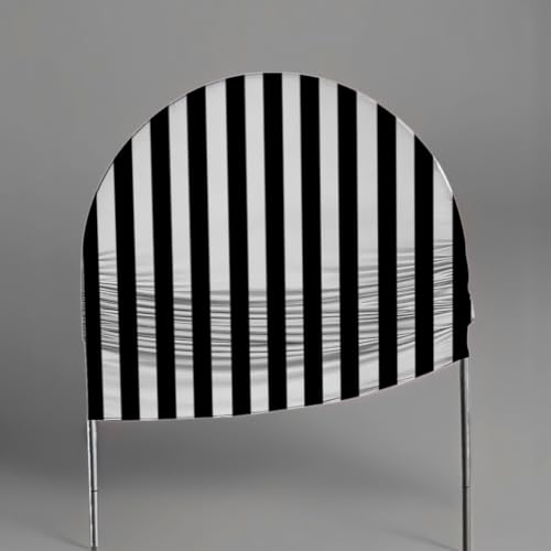 Black & White Striped Arch Backdrop 3x6ft - Wedding Baby Shower Party Decor - Stretchy Fabric