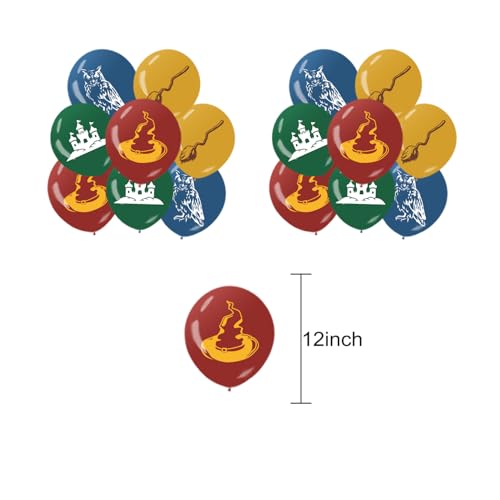 Magical Birthday Party Decorations Set with Banner Balloons Cake Toppers for Kids & Halloween