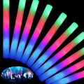46 Pcs Foam Glow Sticks with 3 Modes - Colorful Flashing LED Party Pack