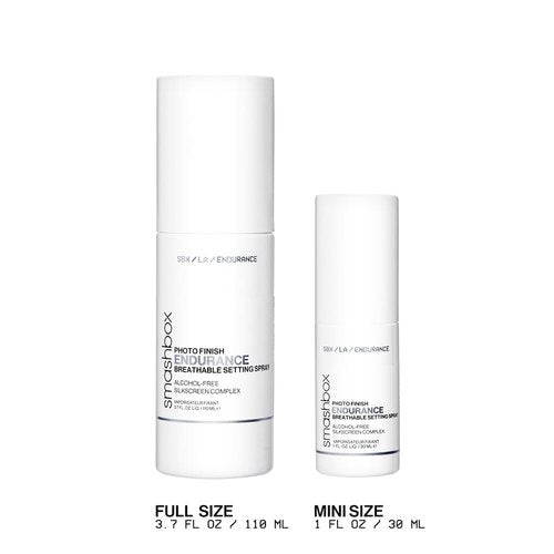 Smashbox Photo Finish Endurance Breathable Setting Spray | Lightweight, Long-Lasting, Hydrating Setting Spray | Locks in Makeup + Breathable Barrier That Strengthens Skin, 3.72 Fl Oz