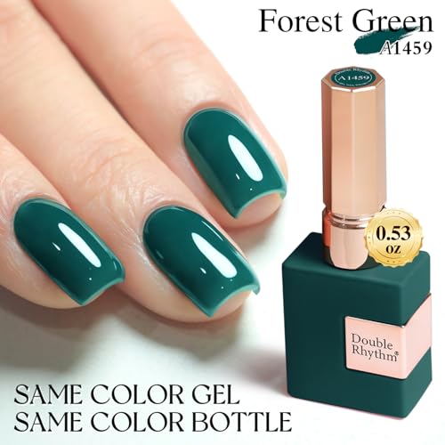 Teal Green Double Rhythm 15ML Gel Nail Polish - Same Color, Soak-Off, Long-Lasting