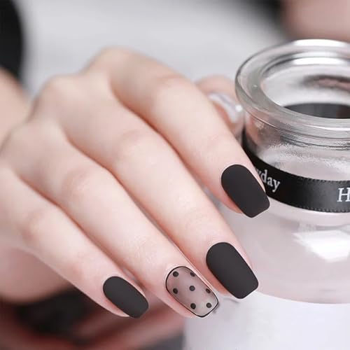 Black Matte Nail Polish - Quick Dry Velvet Finish 10ml | Variation: 0.34 Fl Oz