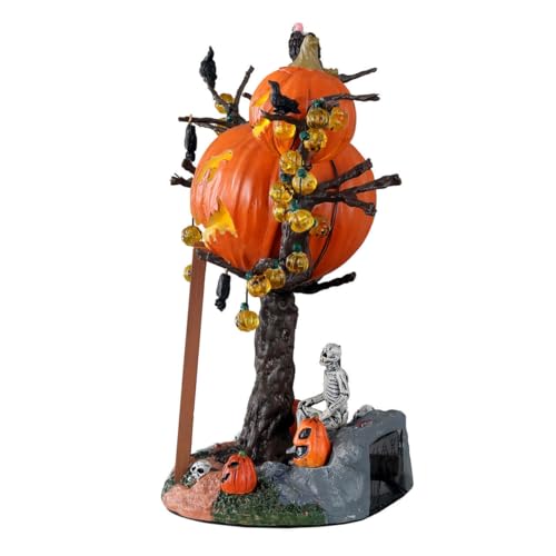 Lemax Pumpkin Tree House Lighted Table Accent Halloween Decor - 6.89-inch