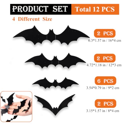 Halloween Black Bat Ghost Banner & Garland Set - Indoor Party Decorations