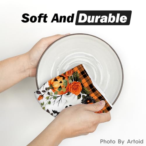 Ghost Vases Halloween Kitchen Towels Set of 2 - 18x26 Inch