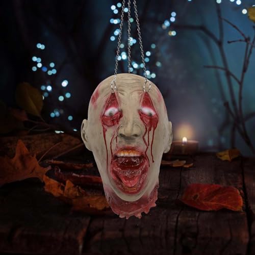 Halloween Zombie Head Decoration - Bloody Severed Head Prop - Variation A