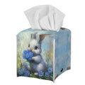 Doginthehole Easter Bunny Daisy Tissue Box Cover - Leather Bathroom & Office Organizer