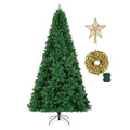 Green 4ft Artificial Spruce Christmas Tree with 450 Branch Tips, Top Star & 100 LED Lights