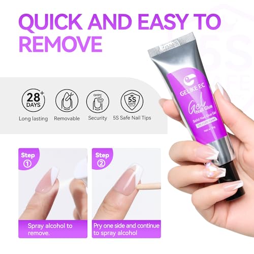 Super Strong Gel Nail Glue for Extensions and Press-On Nails - 30g, Bubble-Free, Fast Cure