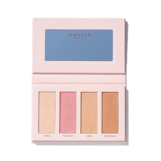 Wander Beauty Riviera Blush & Bronzer Palette - 4 Versatile Shades for a Radiant Glow