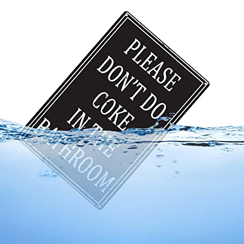 Funny Bathroom Rules Metal Tin Sign - Man Cave Wall Art - Variation 09