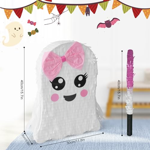 Halloween Ghost Piñata Pink Spooky Party Decoration for Kids
