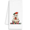 Christmas Ghost Kitchen Towels - Cute Holiday Hand Dish Towel for Bathroom & Decor