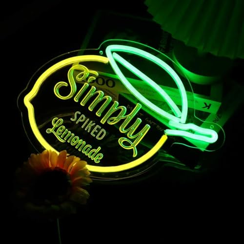 Lemonade Neon Sign Wall Decor LED Light for Kitchen Bar Party Home
