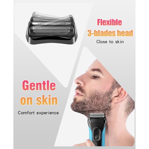 2 Pack Braun Series 3 21B Replacement Shaver Heads Compatible with S3 Models