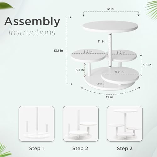 White 4-Tier Cupcake Stand Set for 50 Cupcakes - Party & Wedding Decor