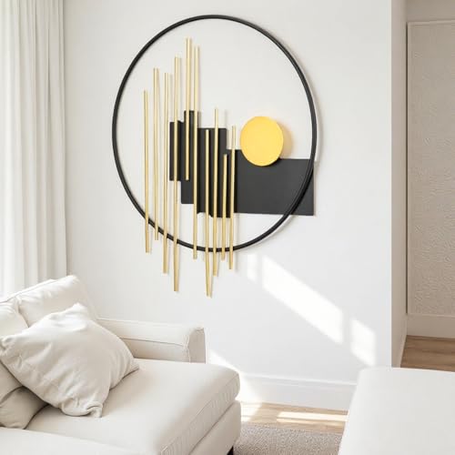 Large Geometric Metal Wall Sculpture 23.2''x19.7'' Modern Circular Wall Art for Bedroom Living Room Decor Variation of THIS listing