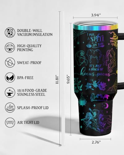 Halloween Witchy 40oz Stainless Steel Tumbler - Magical Drinkware Variation