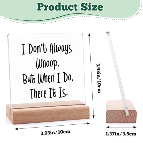 Funny Office Desk Plaque with Wooden Stand - Coworker & Boss Gift