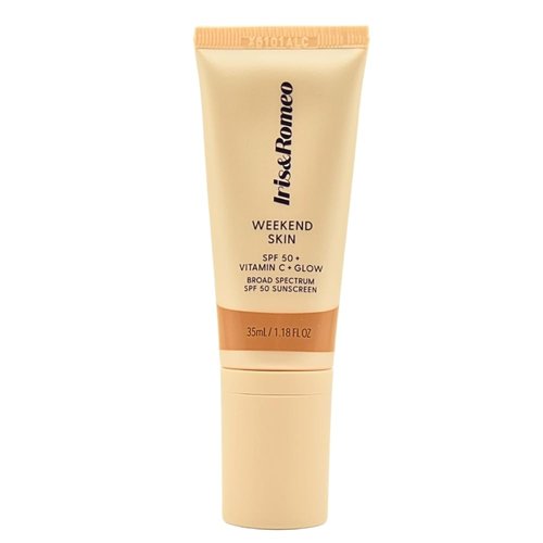 IRIS&ROMEO Weekend Skin SPF 50 - Mineral Sunscreen with Vitamin C & Niacinamide for a Dewy Glow, 1.18 fl oz