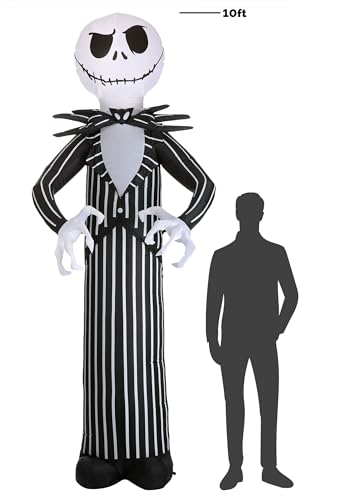 10ft Inflatable Halloween Decoration - Jack Skellington Ghostly Design