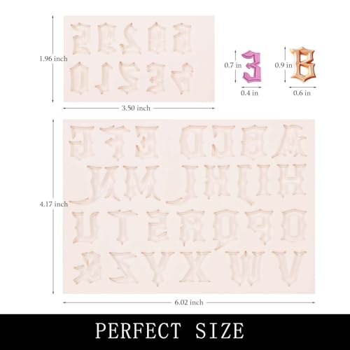 2 Pcs Number Silicone Chocolate & Fondant Mold for Cake Decoration - Variation Z212