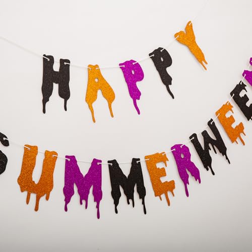 Summerween Banner - Halloween Summer Party Decorations for Spooky Celebrations