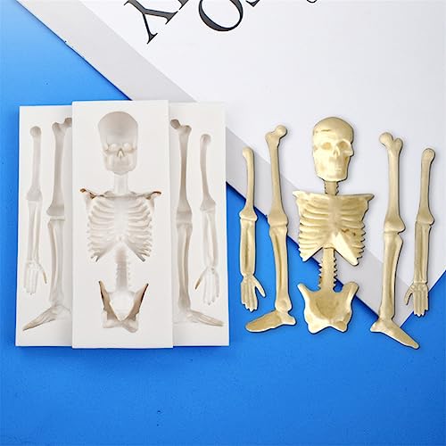 Halloween Skull Skeleton Silicone Mold for Cake Decorations and Candy