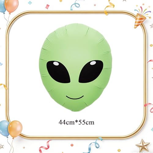 3Pcs Alien UFO Foil Balloons Space Theme Party Decorations for Kids Birthday