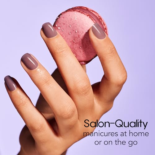 Macaron Sheer Deep Mauve Nail Strips - Double-Ended Gel Manicure Set
