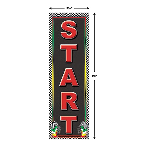 Racing Sports Theme Party Decorations - 9 Cutouts 20" x 6" Set