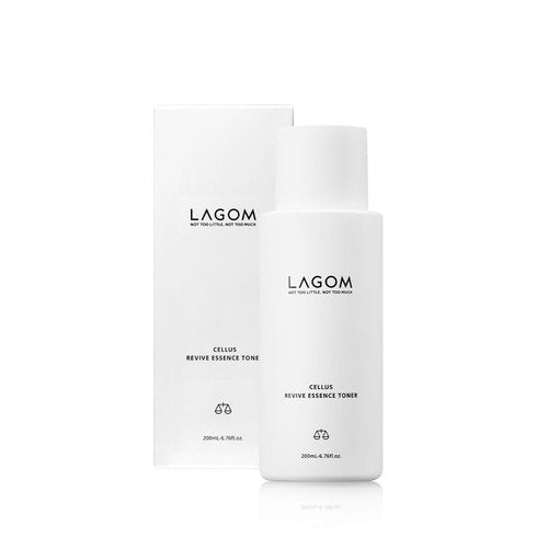 LAGOM Cellus Revive Essence Toner - Natural Replenishment with 3-Layer Hyaluronic Acid | 6.76 Fl Oz